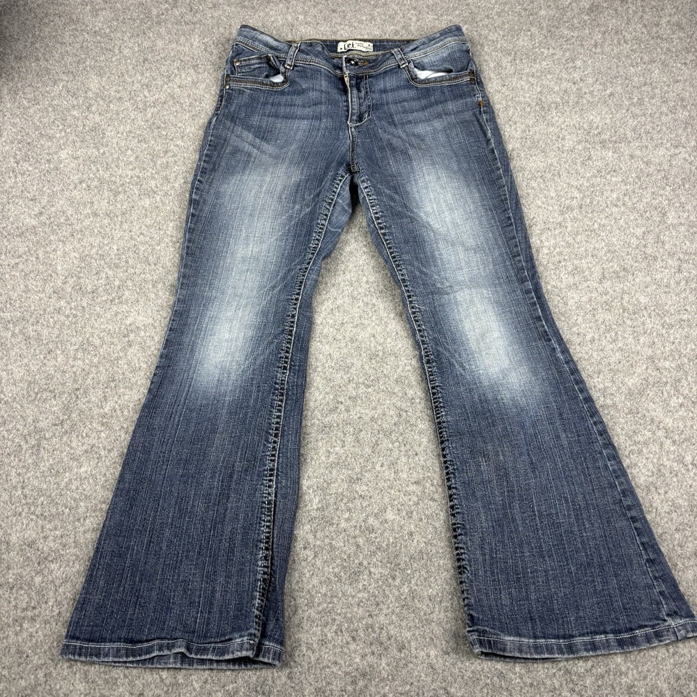 Vintage Lei Jeans Junior Fits Women's 30x28 Flare Bootcut Y2 Medium Wash Blue